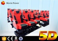 Kırmızı ve Siyah Deri Sandalye 4D Motion Theatre 100 Bardaklık ve Bacak Süpürgesi ile Koltuklar