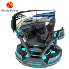 Vr 3 Ekranlı Araba Yarışı Sanal Gerçeklik Simülatörü 6-Dof Siyah Araba Yarışı Oyun Makinesi 5d Araba Sürüşü Mağaza için arcade