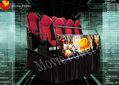 Elektrikli sinema ekipmanları 5D sinema salonu sarı kırmızı fiberglas