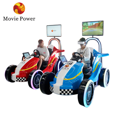 Çocuklar 9D Sanal Gerçeklik Sürüş Simülatörü Eğlence İçin Çok Oyunculu Araba Yarışı Oyunu