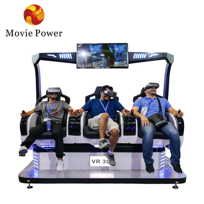 3 Koltuklu Sanal Gerçeklik Simülatörü Parayla İşletilen 5 boyutlu Oyun Makinesi 9 boyutlu Sinema Sandalyeleri