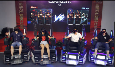 Coin Oyun Merkezi 2-8 Oyuncular İçin 9D VR Sinema VR Oyun Makinesi Kumandalı