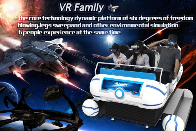 Atış Oyunları Dahil 6 Sürüş 9D Sinema VR Ailesi Titreşim / Bacak Süpürme / Rüzgar 0