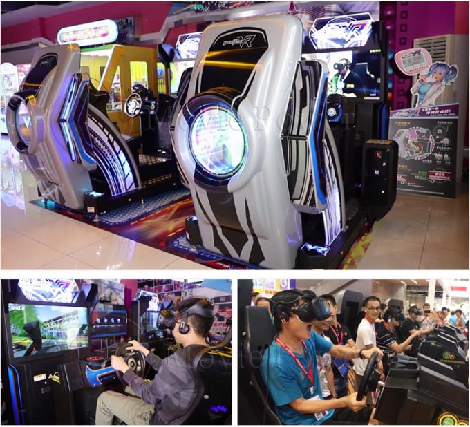 5d 9d Eğlence Rides Oyun Makinesi VR Arcade Araba Yarışı Simülatörü 0