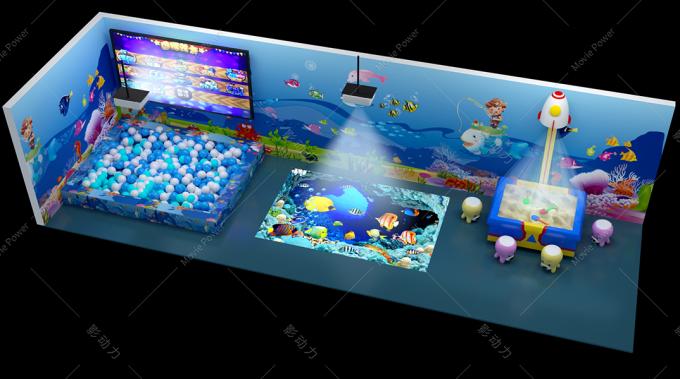 Çocuklar Sürükleyici Çok Oyunculu İnteraktif 3D Duvar Projeksiyon Oyunları 0
