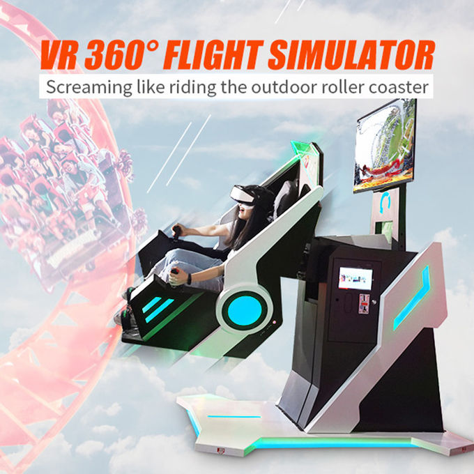 İç Mekan 1 Koltuk VR 360 Tam Hareket Uçuş Simülatörü SGS Standardı 0