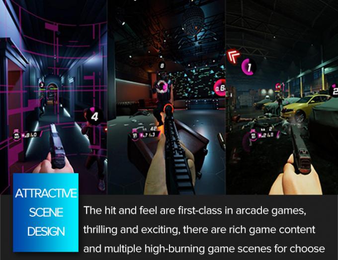 Arcade Sanal Gerçeklik Oyun Makinesi Etkileşimli 9D Vr Yürüyen Silah Atış 1