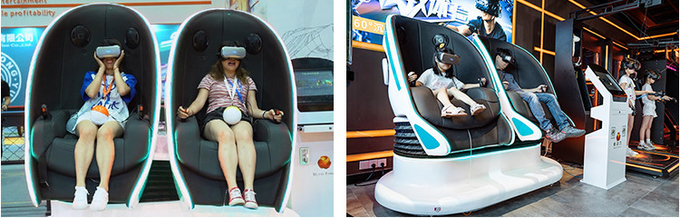 Alışveriş merkezi 9D Yumurta Sandalye Roller Coaster Simülatör Sanal Gerçeklik Oyun Makinesi Dinamik Koltuklar 3