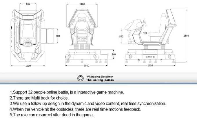 İç mekan 360 derece 9D Vr Araba Yarışı Oyun Makinesi Sanal Gerçeklik Sürüş Arcade Hareket Simülatörü 4