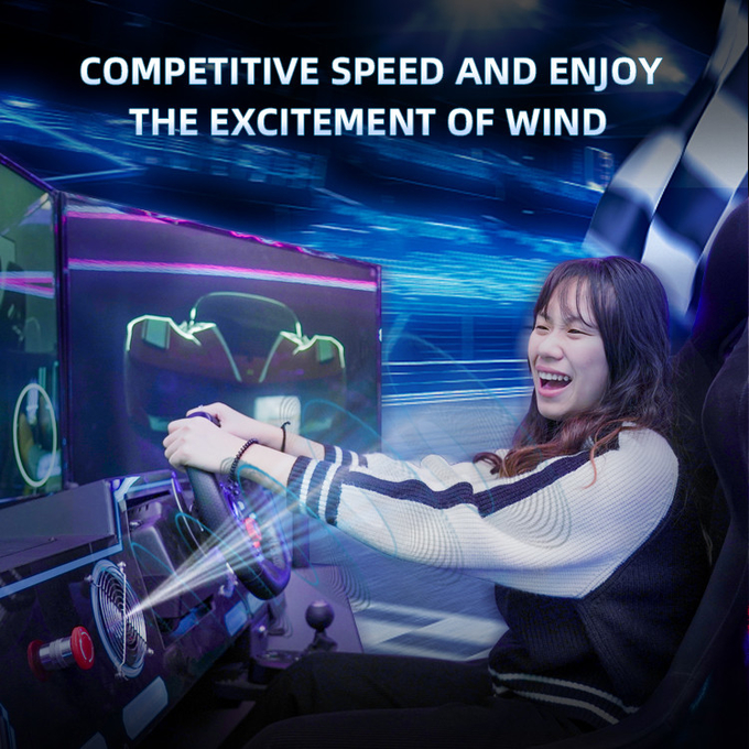 Araba Simülatörü 9d Vr 6 Dof Yarış Simülatörü Sanal Gerçeklik Arcade Oyun Makinesi 3 Ekranlı 2