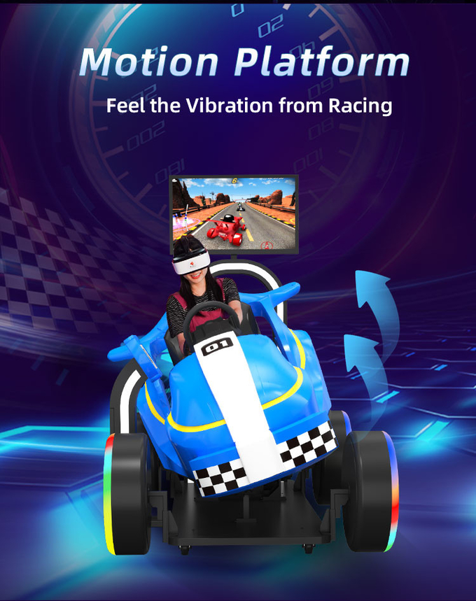9D Çocuk Araç Yarışı Oyunu Eğlence Parkı için VR Sürüş Simülatörü 2