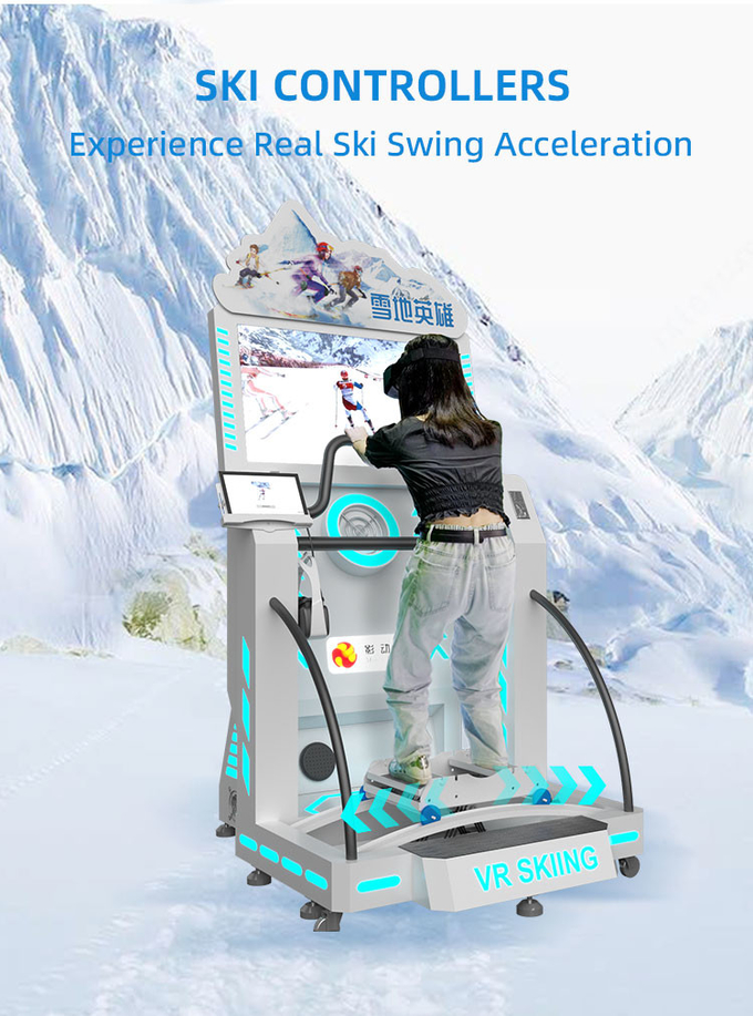 Kapalı kayak simülatörü snowboard simülatörü 9d sanal gerçeklik vr simülatörü makineleri eğlence parkı ekipmanları 3