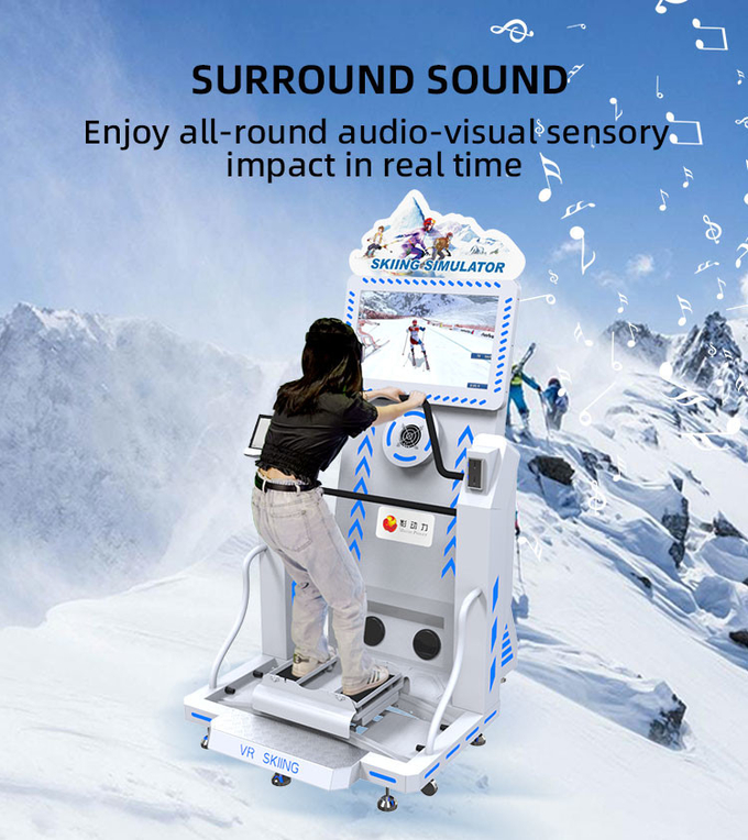 Kapalı kayak simülatörü snowboard simülatörü 9d sanal gerçeklik vr simülatörü makineleri eğlence parkı ekipmanları 4