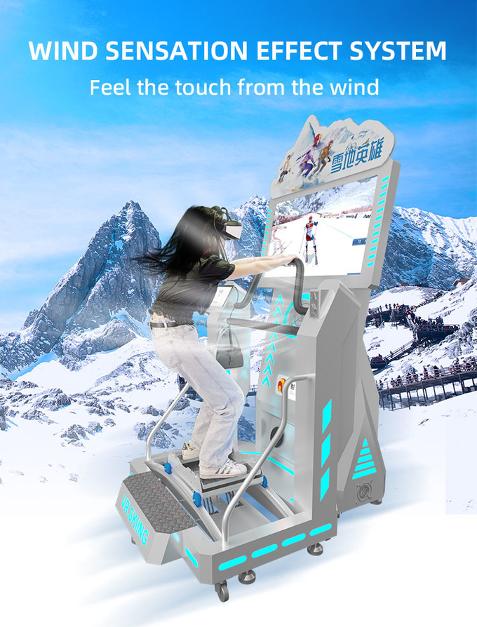 Kapalı kayak simülatörü snowboard simülatörü 9d sanal gerçeklik vr simülatörü makineleri eğlence parkı ekipmanları 2