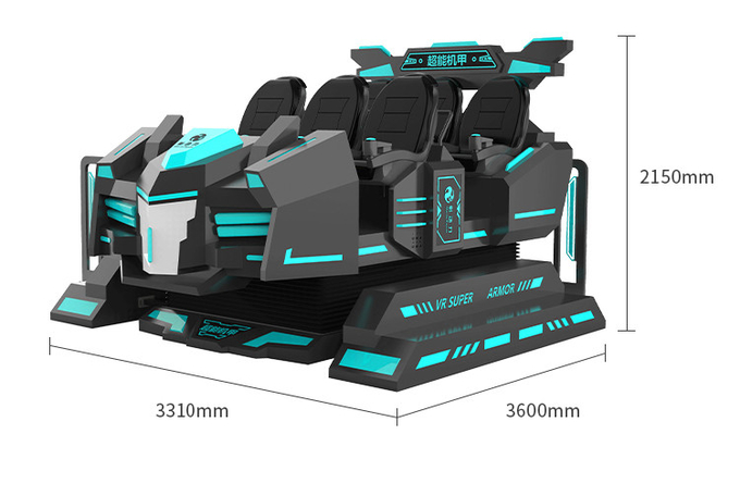 VR Tema Parkı sineması 9d Sanal Gerçeklik Roller Coaster Simülatörü 6 Koltuklu Vr Oyun Makinesi 7