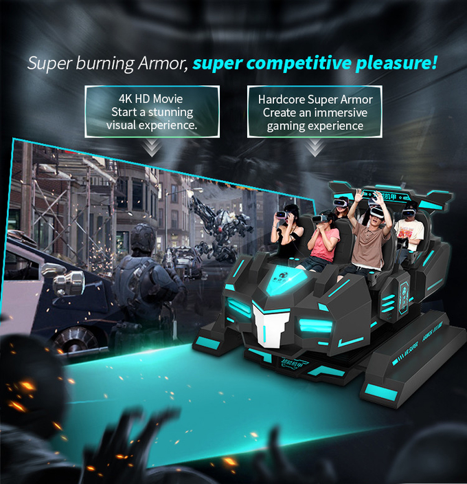 VR Tema Parkı sineması 9d Sanal Gerçeklik Roller Coaster Simülatörü 6 Koltuklu Vr Oyun Makinesi 4