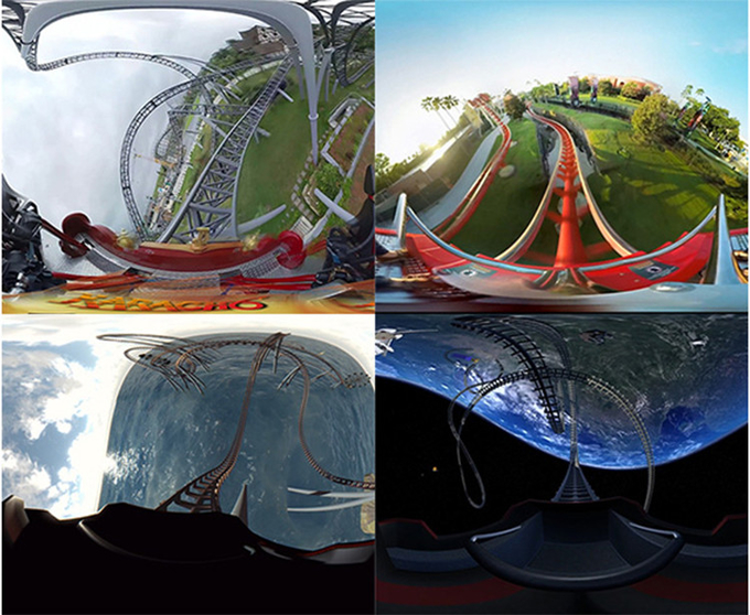 3D 9D VR Sinema Sanal Gerçeklik Roller Coaster 360 Dönen Vr Sandalye Uçuş Simülatörü Oyun Makinesi 2