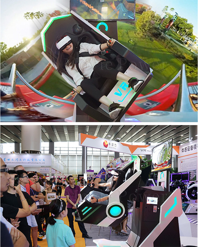 3D 9D VR Sinema Sanal Gerçeklik Roller Coaster 360 Dönen Vr Sandalye Uçuş Simülatörü Oyun Makinesi 1