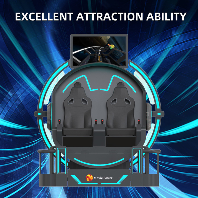 VR 360 2 Koltuk 9d Roller Coaster VR Makineleri 360 Dönüm Vr Sinema 360 Derece Uçan Sandalyeler Simülatörü 6