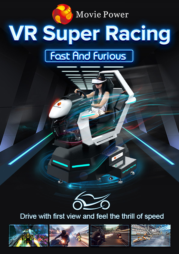 İç mekan 360 derece 9D Vr Araba Yarışı Oyun Makinesi Sanal Gerçeklik Sürüş Arcade Hareket Simülatörü 0