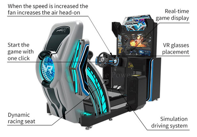 Sürüş Simülatörü 9d Vr Oyun Makinesi Araba Yarışı Simülatörü Vr Sanal Gerçeklik Tema Parkı için Ekipman 7