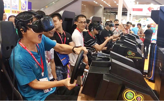 VR Yarışlar İçeri Oyun Alanı Yarış Sürüş Simülatörü Sanal Gerçeklik Oyunu 9D Vr Oyun Ekipmanı 6