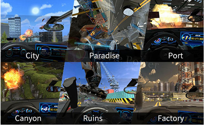VR Yarışlar İçeri Oyun Alanı Yarış Sürüş Simülatörü Sanal Gerçeklik Oyunu 9D Vr Oyun Ekipmanı 3