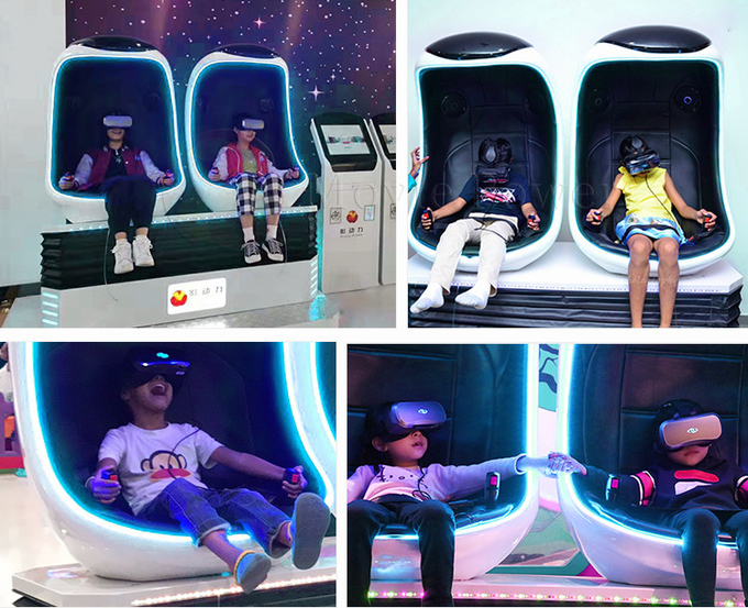 2 Oyuncu Sanal Gerçeklik 9d Yumurta Sandalyesi 9d Vr Roller Coaster Oyun Makinesi Simülatörü Hareket Platformu Simülatörü 1
