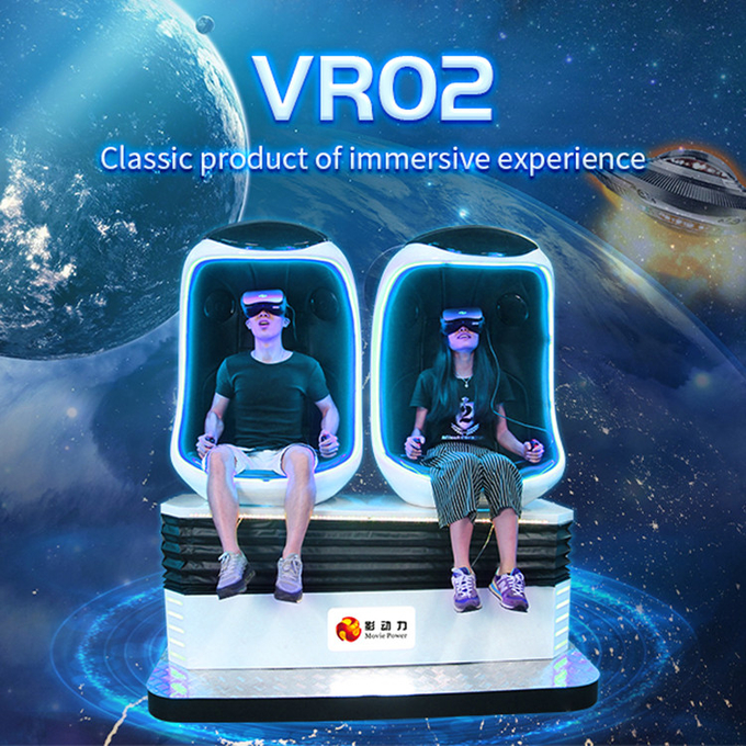Eğlence Parkı Vr 9D Hareket Simülatörü Interaktif Oyun 9D VR Sanal Gerçeklik Yumurta Vr Sinema Sandalyesi 0