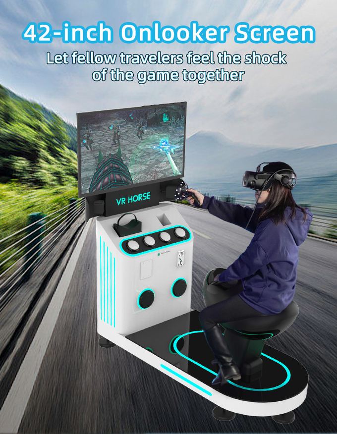 1 Oyunculu 9 boyutlu sanal gerçeklik simülatörü Atlılık Vr Oyun Makinesi Para İşletiliyor 4