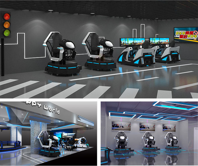 Para Kazanın 9D VR Yarış Simülatörü Arabada Sürüş Aracde Oyun Koltuğu Sürüş Sistemi F1 Hareket Platformu 0