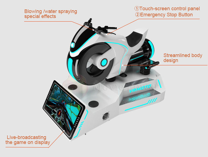 Süper VR Motosiklet Yarış Arabası Simülatörü Oyunu 9d sanal gerçeklik sinema 0
