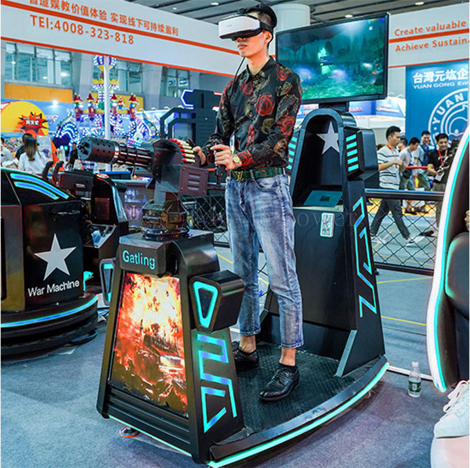 360 Derece Ayakta İnteraktif 9d Vr Arcade Oyun Atış Makinesi Simülatörü 0