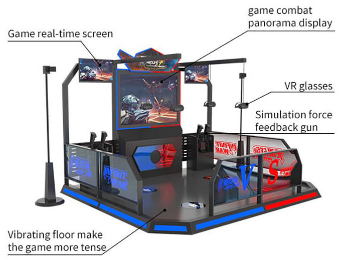 VR Uçak Oyun Makinesi 9D Sonsuz Savaş Çekim Simülatörü Stand Hareket Ekipmanları 2