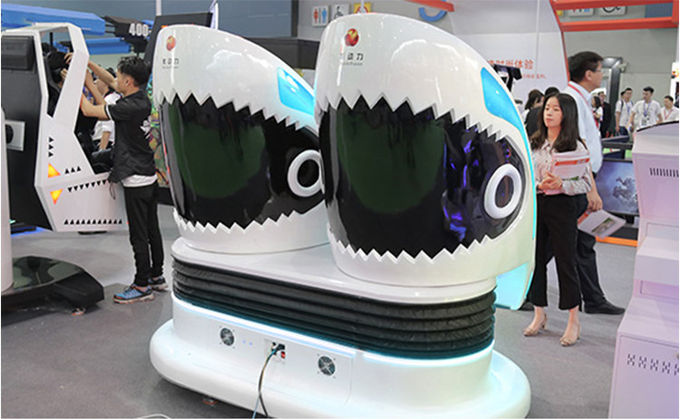 Tema Parkı 9D VR Yumurta Sandalyesi Simülatörü VR Köpekbalığı Hareket Sineması 2 Koltuk 2