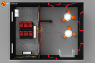 Kapalı 7D Sinema Ekipmanları 6 Kişilik Etkileşimli Çekim Sistemi Çok Efektli Sahne