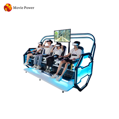 Movie Power 9D VR Sinema Simülatörü 4 Kişilik Roller Coaster Sanal Gerçeklik Arcade Oyun Makinesi