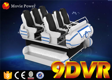Çocuklar ve Yetişkinler için uygun Elektrikli 220V Sistemi 9D VR Sandalye Aile 6 Koltuklar