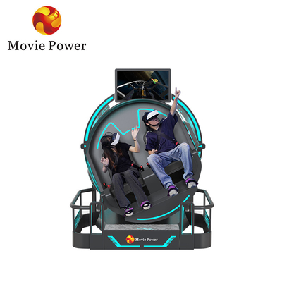 Akıllı Kontrol VR 360 Uçan Sinema 2 Koltuklu 9D VR Roller Coaster Simülatörü