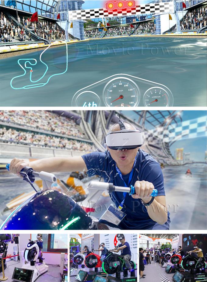 Eğlence Parkı Ürünleri 9d Motosiklet Araba VR Yarış Simülatörü Oyun Makinesi 0