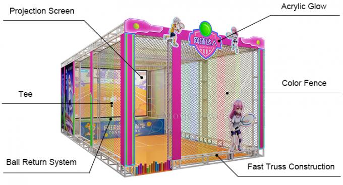 1 Oyuncu VR Tema Parkı Çocuk İnteraktif Tenis Oyunu Sanal Gerçeklik Makinesi 1