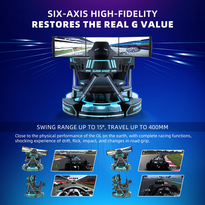 Toptan Fiyat VR Yarış Simülatörü Ticari 9D VR Süper Hızlı Araba Oyun Ekipmanı 5