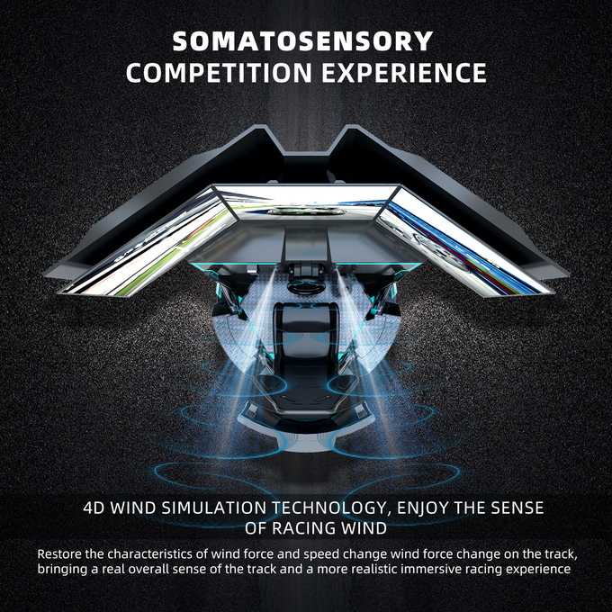 Madeni Para İtici VR Yarış Simülatörü 9D VR Uzay Hız Yarış Oyun Makinesi 6