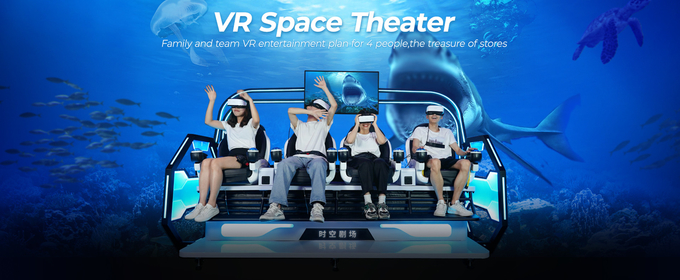 2.5kw Sanal Gerçeklik Roller Coaster Simülatörü 4 Koltuk 9D VR Sinema Uzay Tiyatrosu 0