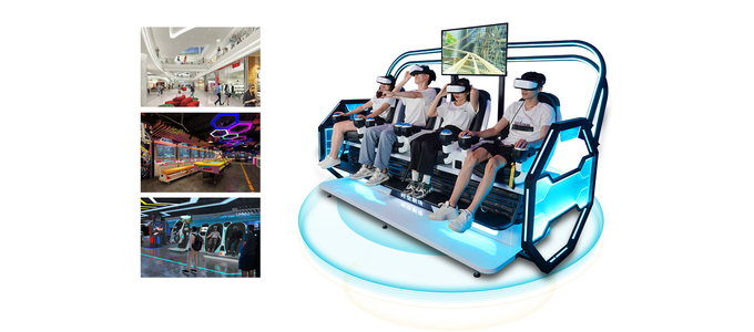 Tema Parkı Roller Coaster 9d Vr Simülatör 4 Oyuncu Arkade Makinesi 9d Vr Sandalye Sinema 5