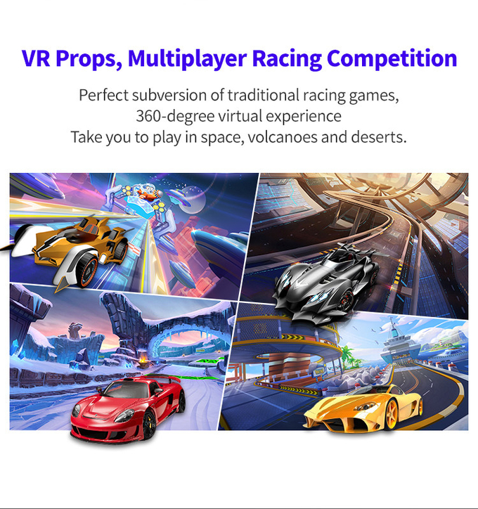 Kapalı Oyun Odası için VR Arcade Süper Yarış 9D Araba Sürüş Simülatörü 1